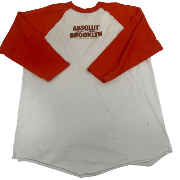 Absolut Limited Edition Brooklyn 3/4 Sleeve Baseball Tee Augusta Sportswear XL - Picture 2 of 11